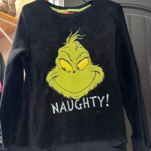 Naughty Grinch Black Sweatshirt
